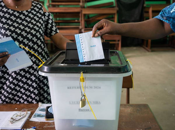 Gabon votes on a new constitution after the military seized power last year