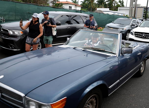 Rudy Giuliani shows up to vote in the Mercedes he was supposed to surrender