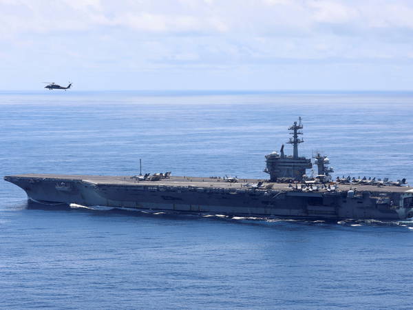 U.S. aircraft carrier joins military drills with South Korea and Japan