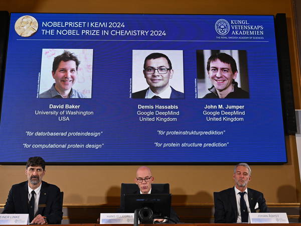 Scientists who used AI to ‘crack the code’ of almost all proteins win Nobel Prize in chemistry