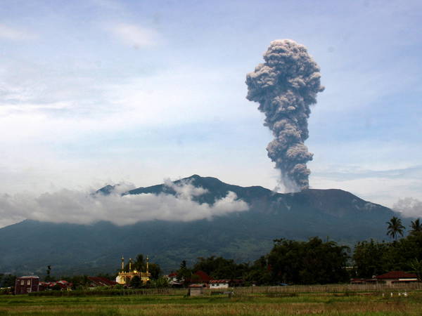 Indonesia’s Marapi volcano erupts, spewing ash and hot clouds